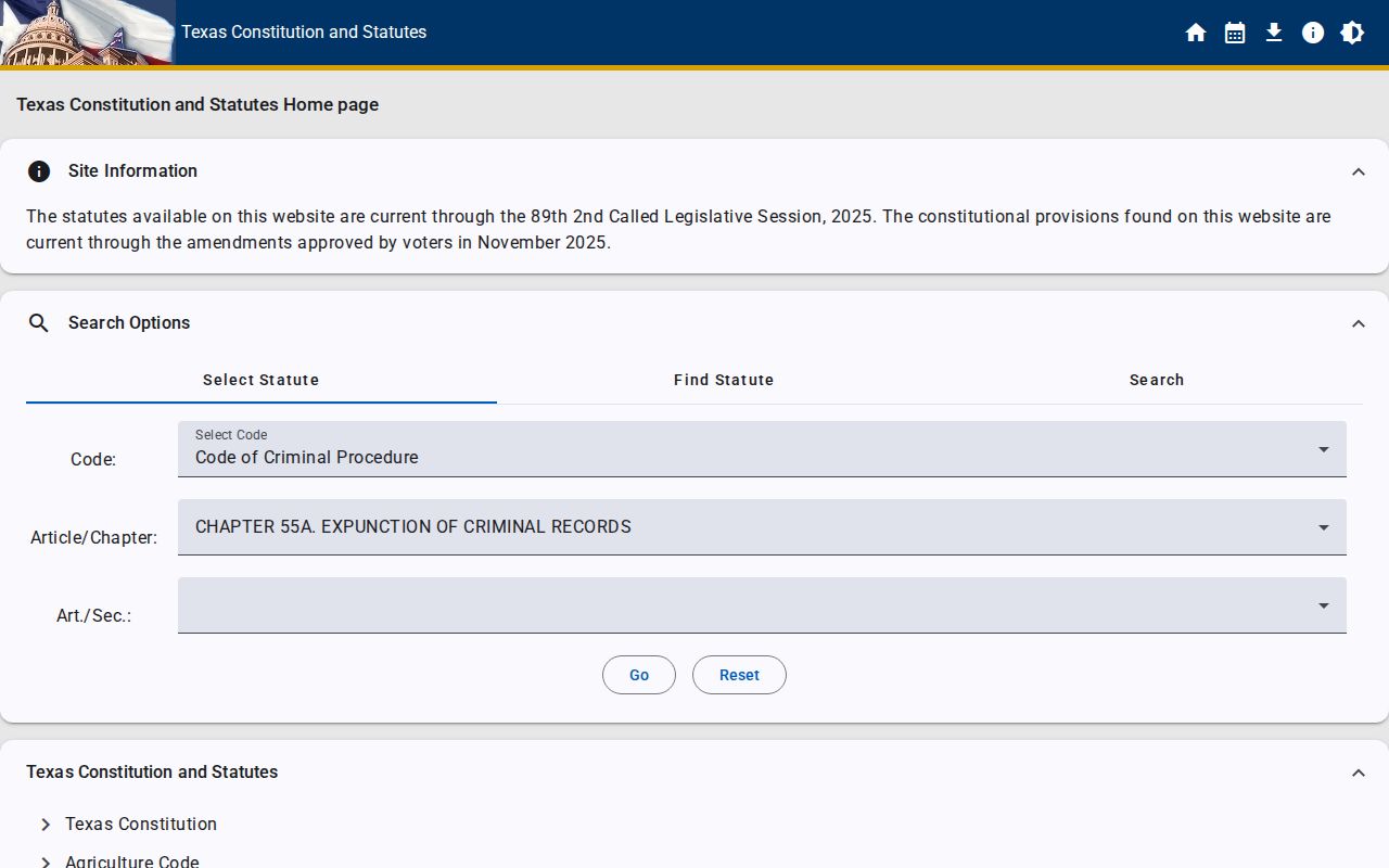 Loving County criminal docket expunction source